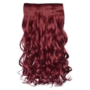 29" Curly Wavy #99J Wine Red Hair Human